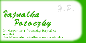 hajnalka potoczky business card